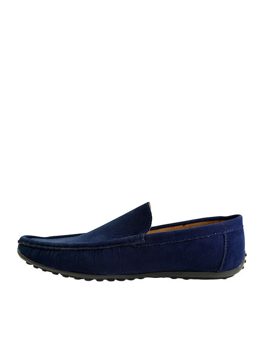 Men's Synthetic Leather Moccasins Blue