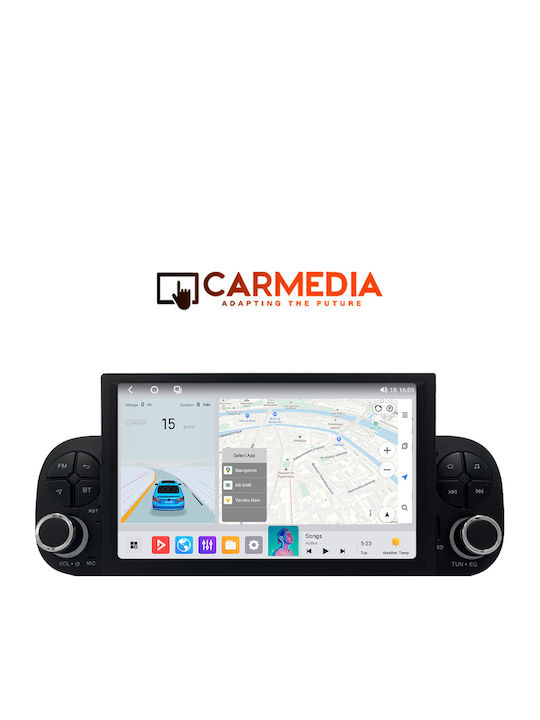 Carmedia Auto-Audiosystem für Fiat Panda 2012-2021 (Bluetooth/USB/WiFi/GPS/Apple-Carplay/Android-Auto) mit Touchscreen 7"