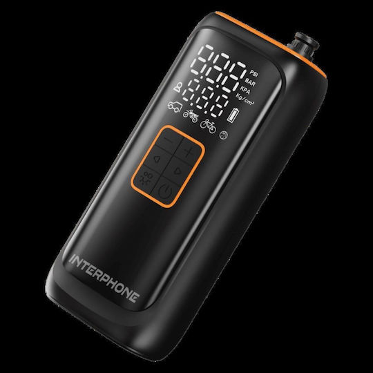 Interphone Τρόμπα Αυτοκινήτου Smart Air Pump Επαναφορτιζόμενη με Μπαταρία 12V