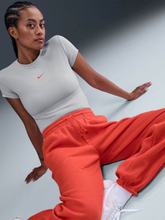 Sportswear Γυναικείο Αθλητικό T-shirt Γκρι