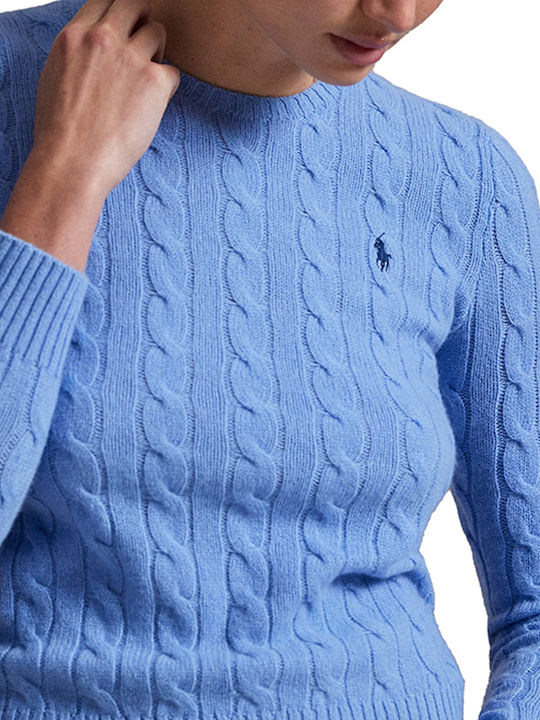 Damen Pullover Wolle Light Blue