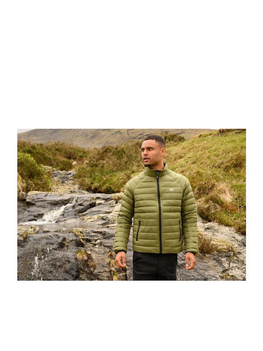 Μπουφάν Puffer Αδιάβροχο Διπλής Όψης Khaki/black
