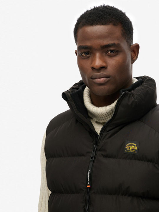 Sleeveless Winter Jacket Puffer Black