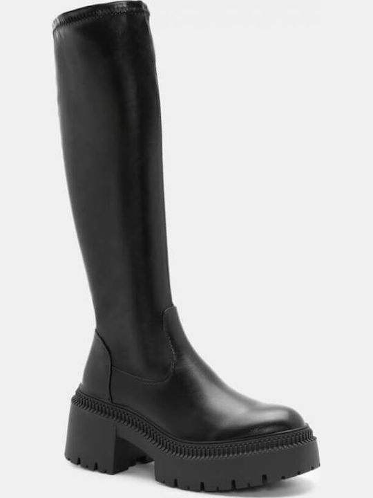 Damenstiefel mit hohem Absatz Schwarz