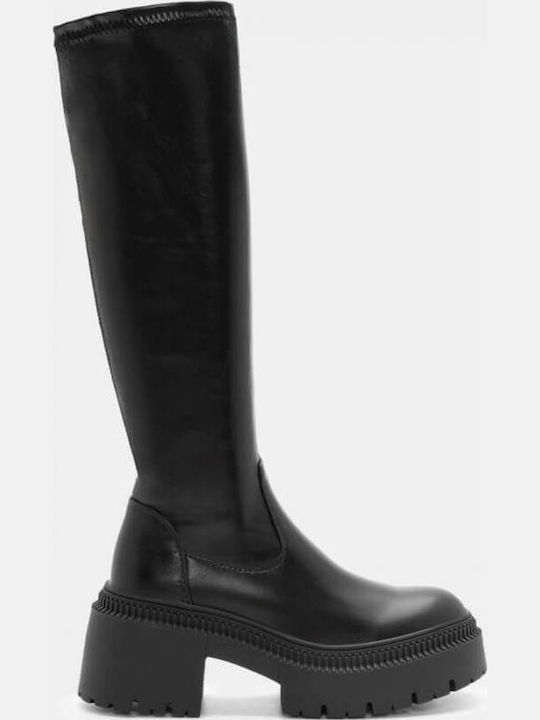 Damenstiefel mit hohem Absatz Schwarz