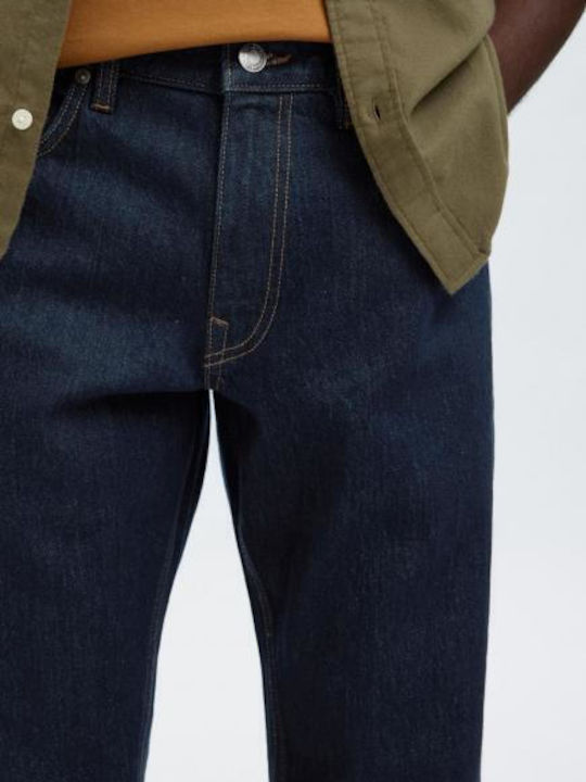 Men's Jeans Pants with Slim Fit Dark Blue
