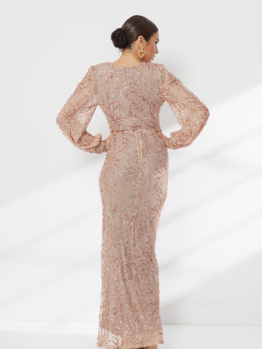 Maxi Dress for Wedding Christening Gold