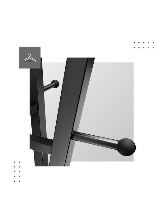 Mark Adler Metallic Coat Rack Black 182cm