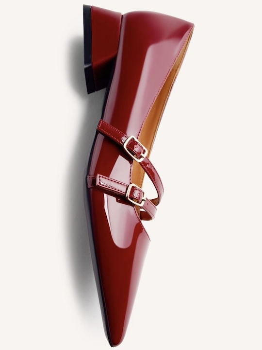 Burgundy Heels with Strap