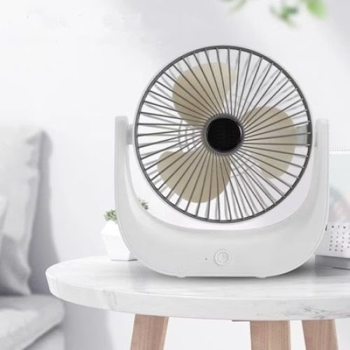 Mini Portable Desk Fan 5w Power Made Abs Adjustable Angle Usb Charging White