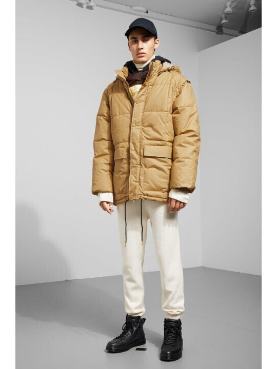 Ärmellos Winter Jacke Puffer Beige