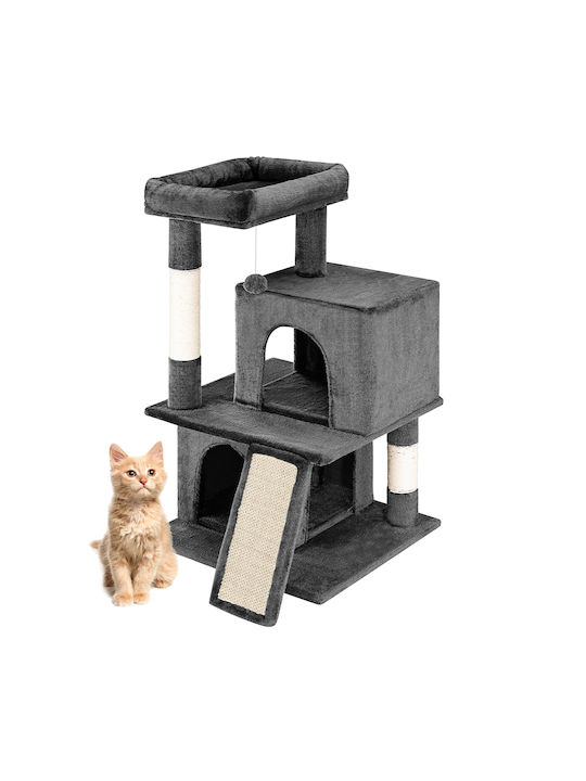 Bakaji Stâlp pentru zgâriat pisici Gri 20x20cm