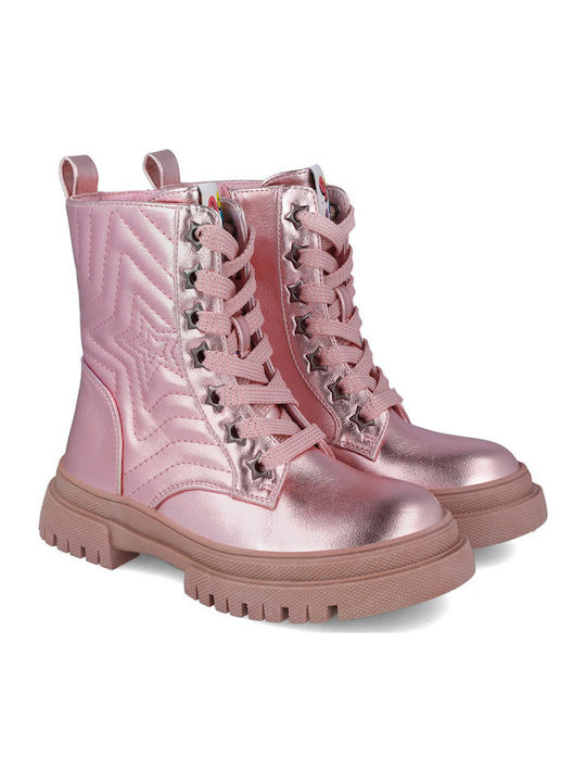 Kids Boots with Zipper Pink