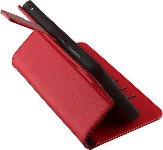 Volte-Tel Book Synthetic Leather / Silicone Red (TCL 60, TCL 60 SE, TCL 60R)