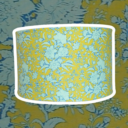 Oxygen Flowers Blue Ceiling Light with E27 Socket 35x20cm