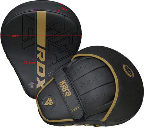 RDX F6 Kara Focus Handziele für Kampfkünste 2 Stück Goldene