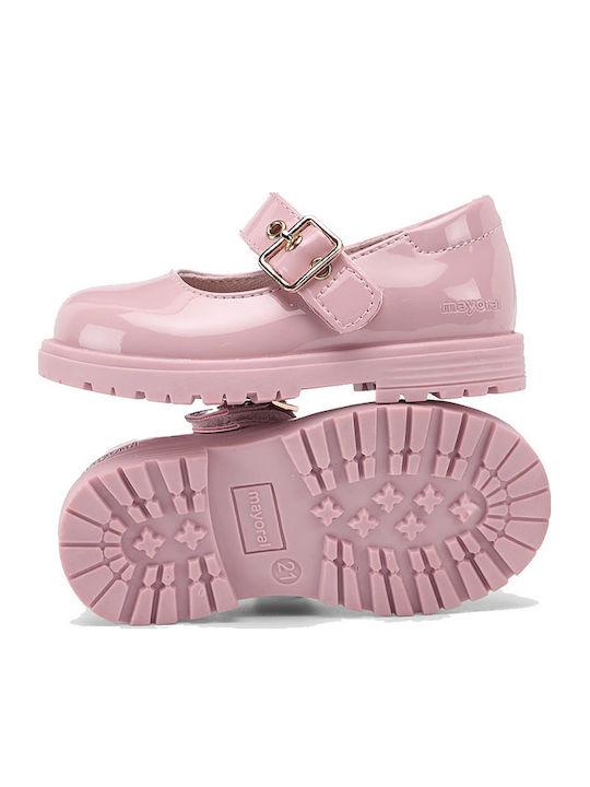 Girls PU Leather Moccasins Pink