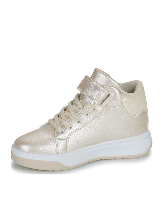 Anatomical Kids Boots with Velcro Beige