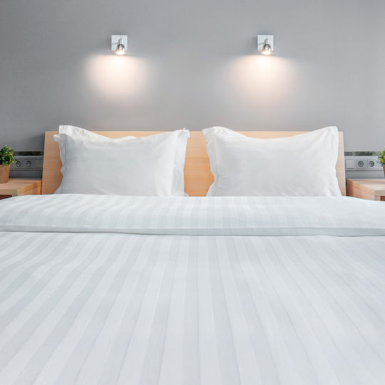 Beauty Home Hotel Duvet Cover Silky Percale Pennie Art Cotton Sateen Striped 230TC 170x240cm
