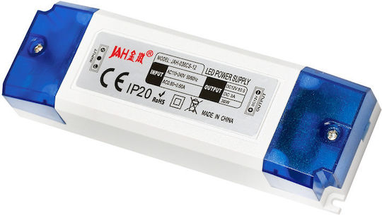 Amarad LPS-36-12 Τροφοδοτικό LED IP20 Ισχύος 36W με Τάση Εξόδου 12V