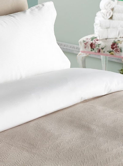 Vesta Home Κουβέρτα Ξενοδοχείου Υπέρδιπλη Πικέ Γκρι 230x250cm
