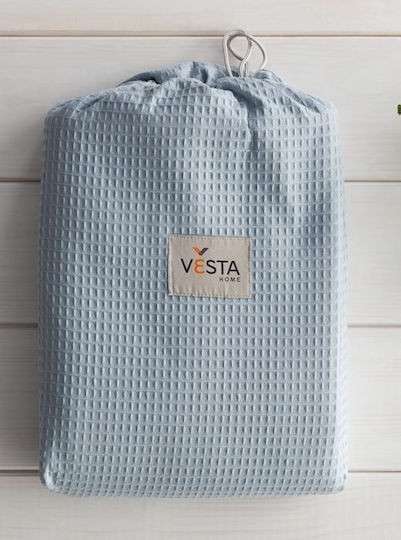 Vesta Home Single Hotel Blanket Pique Light Blue 170x250cm