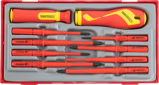 Teng Tools Σετ 10 Κατσαβίδια Ηλεκτρολόγου VDE 1000V