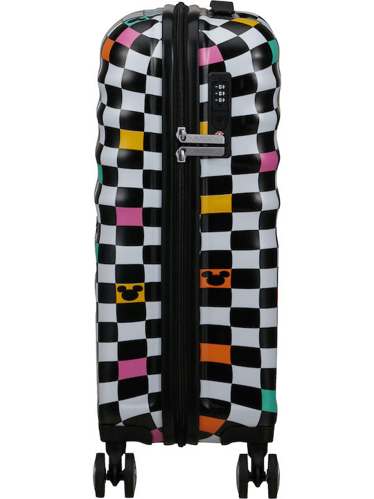 American Tourister Wavebreaker Παιδική Βαλίτσα Ταξιδίου Καμπίνας Σκληρή Mickey Check με 4 Ρόδες Ύψους 55εκ.