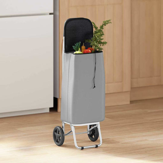 Shopping Trolley Gray 92x92x92cm