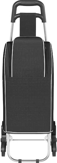 Stoff Einkaufswagen Klappbar Schwarz 33x36x30cm