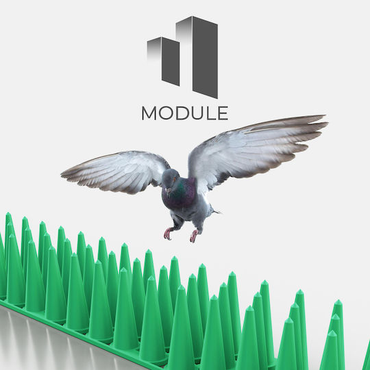 Module Set 12 Pieces Green Bird And Cat Repellent Spikes 0.5x0.05m