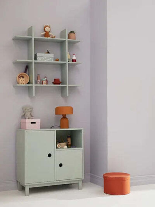 Παιδική Ραφιέρα Τοίχου Soft Green 70x16x70εκ.