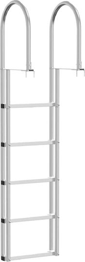 vidaXL Σκάλα Πισίνας από Αλουμίνιο 45x11.5x190εκ. Ασημί 42011355