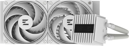 Zalman Alpha2 A24 Wasserkühlsysteme AIO CPU mit 2 Lüfterabmessung 120mm und ARGB Beleuchtung Weiße