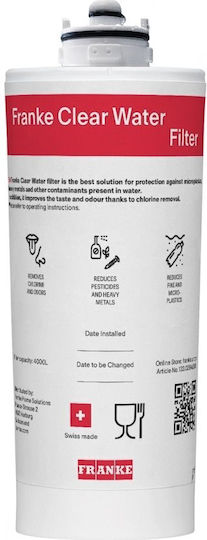 Franke Water Filter Replacement for Faucet / Under Sink Clear Water 5 μm