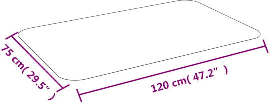 vidaXL Office Floor Protector 240669 Laminate Floor or Carpet 75x120cm 120x75cm