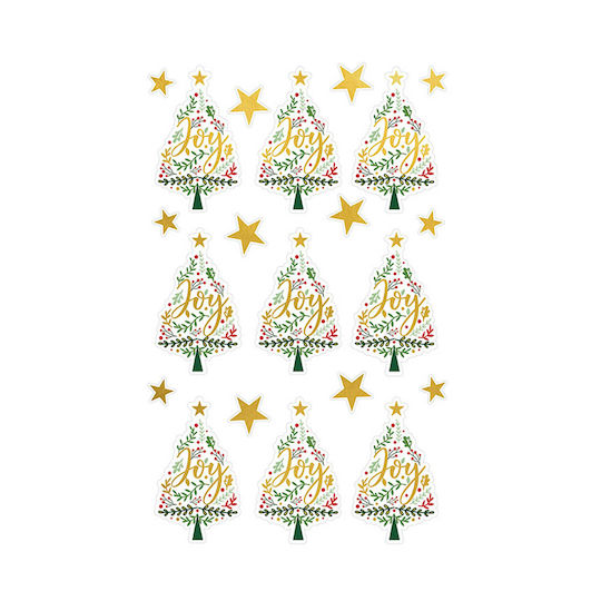 BSB Χριστουγεννιάτικα Велкро с Дизайн Δέντρου CHRISTMAS BSB GLITTER TREES 7.8x12.5см.