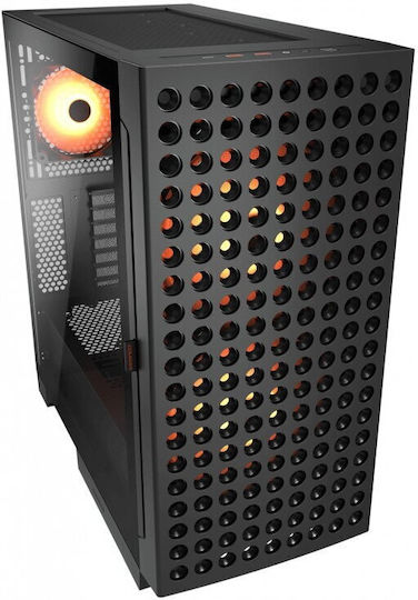 Cougar Airface Eco RGB Gaming Midi Tower Κουτί Υπολογιστή με Πλαϊνό Παράθυρο Μαύρο
