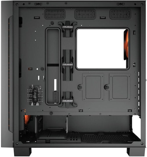 Cougar Airface Eco RGB Gaming Midi Tower Κουτί Υπολογιστή με Πλαϊνό Παράθυρο Μαύρο