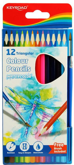 Keyroad Watercolor Ξυλομπογιές Σετ 12 χρώματα