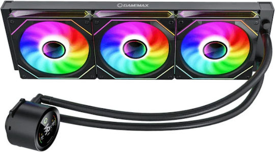 GameMax IceBurg 360 Digital AIO CPU Liquid Cooling With 3 120mm Fans And ARGB Lighting