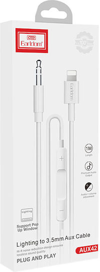Earldom Et-aux42 Regular la Cablu Lightning Alb 1m (ET-AUX42)