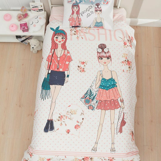 Viopros Kids Duvet Set Single with Pillowcase Fashion Multicolour 160x240cm