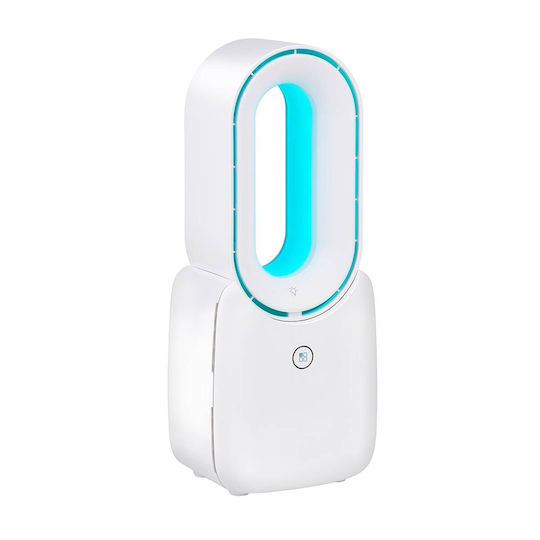Lifetime Wireless Portable Bladeless Fan Usb-c Led Lighting White 33244 Lifetime