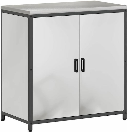 Vidaxl Kitchen Storage Set Rack Other 3 Pcs Silver 210 x 50 x 92 cm