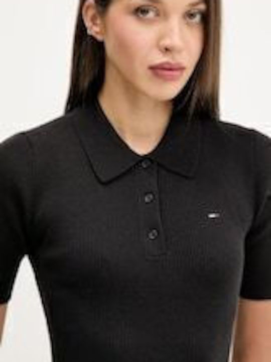 Summer Mini Athletic Dress Short Sleeve Black