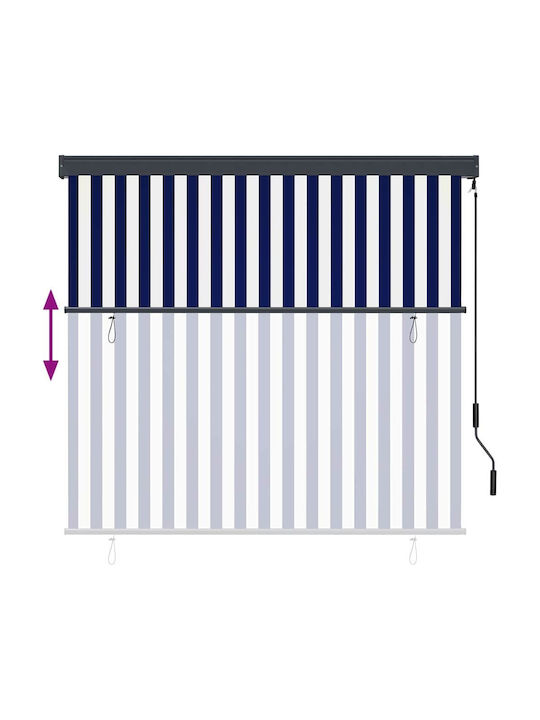 vidaXL Rollos Partieller Blackout Blau P180xH250cm 362081
