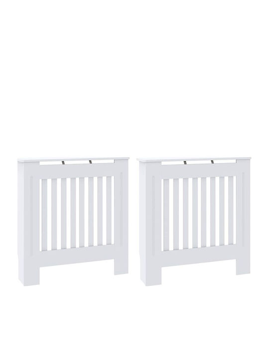 Vidaxl Radiator Cover 2 Pcs White 78 X 19 X 81.5 Cm