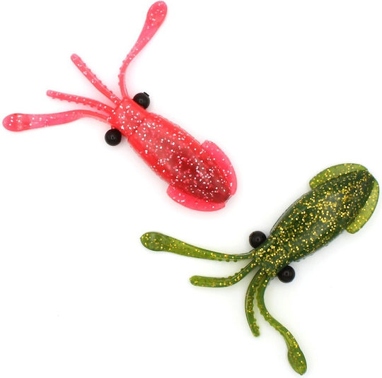 Silikonhaken Nikko Dappy Firefly Tintenfisch-Jigs 7,6cm Uv Holo Flakes