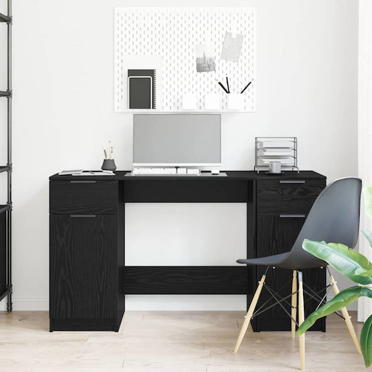 Desk Wooden Black Oak 133x50x75cm